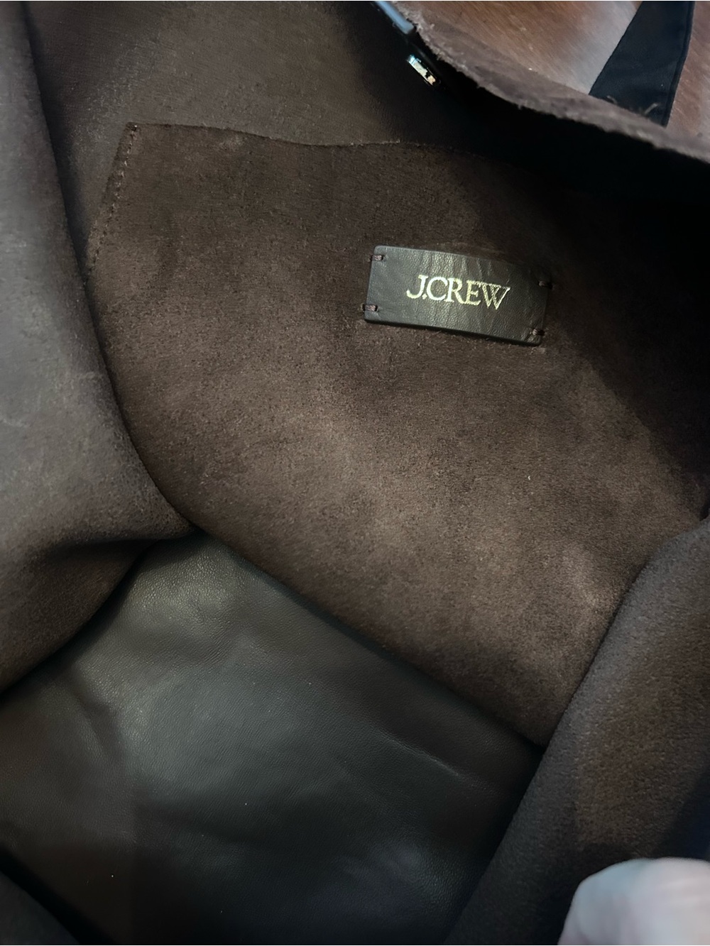 J. Crew Large Unstructured Brown Leather Berkley Tote - Picture 6 of 7
